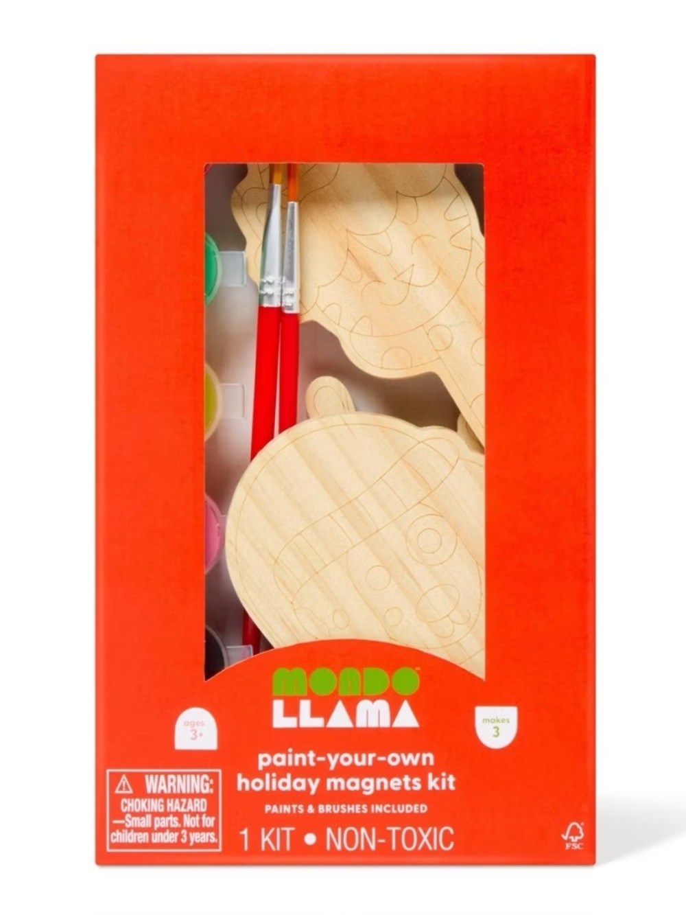 Mondo Llama Christmas Paint Your Own Holiday Magnet Craft Kit